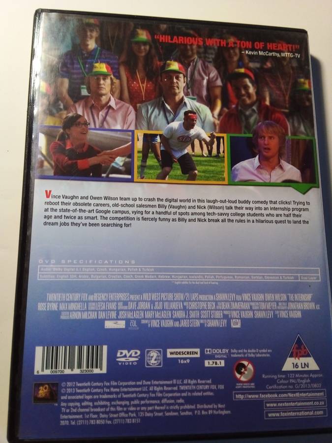 The Internship DVD Movie (SP123)