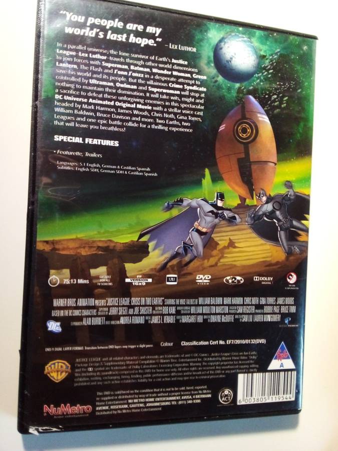 Justice League DVD Movie