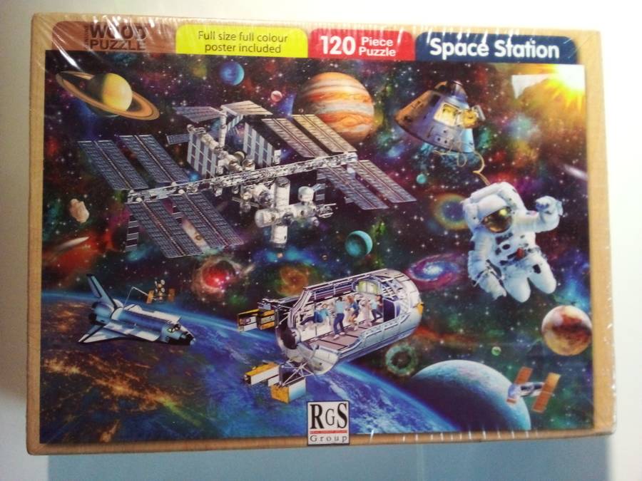 120 Piece Space Station Wood Puzzle - Still Sealed