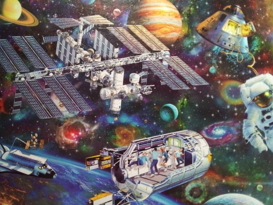 120 Piece Space Station Wood Puzzle - Still Sealed
