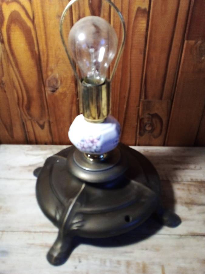 Solid Cast Iron Lamp Base - No Lampshade