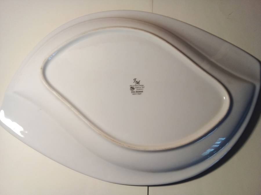 Rare Fathi Mahmoud Limoges Green & Gold Platter