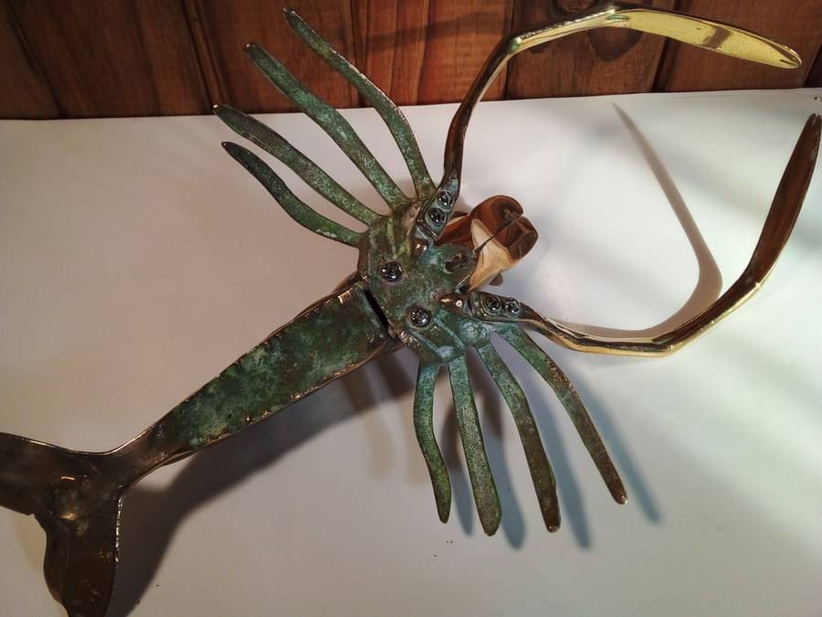 Life Size Brass Lobster