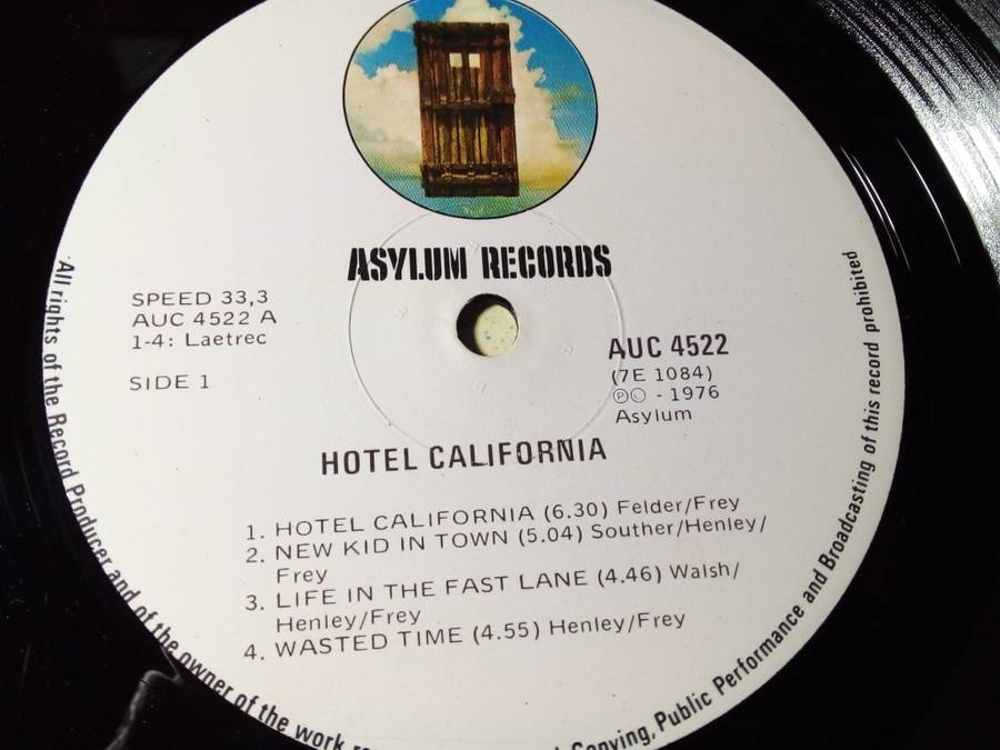 1976 Eagles - Hotel California Vinyl LP