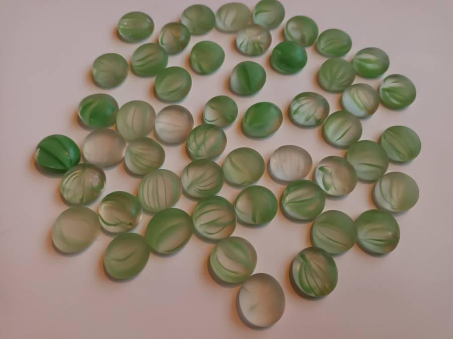 50 x Light Green Glass Beads for Arts & Craft Projects