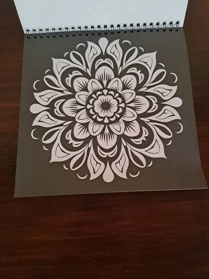 Colouring Book for Adults  Dark Mandala