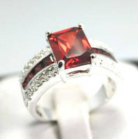 Free shipping Natural 2.6ct ruby gemstone in 925 silver ring