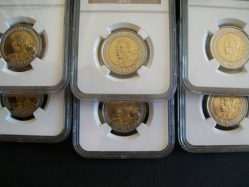 MS 66 NGC GRADED MANDELA 90 BIRTHDAY COINS LATE ENTRY