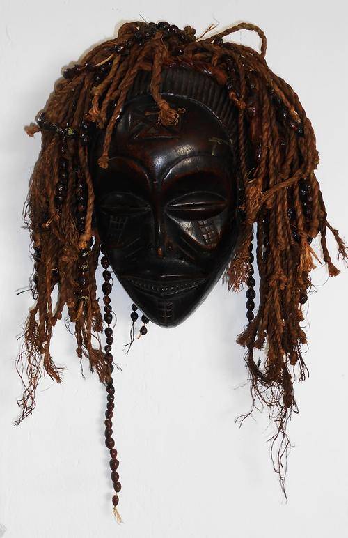 Pwo Mask from the Chokwe (Tchokwe) people of Angola/Congo Authentic Used Mask RARE