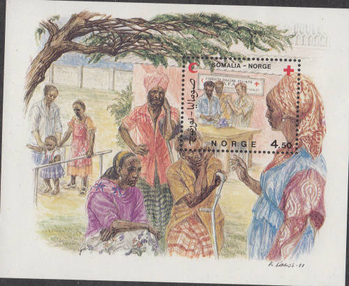 Somalia MNH mini sheet red cross com as scanned
