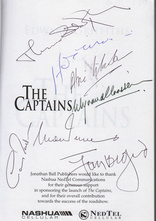 The Captains By Edward Griffiths signed by him and by seven Captains as scanned
