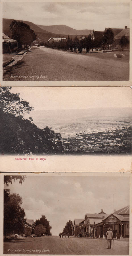 A selection of  7 very old unused Postcards Somerset East pictures as scanned