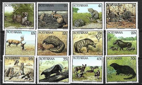 Botswana very fine MNH animal definitive set two scans