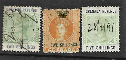 Grenada Queen Victoria  used revenues three scans