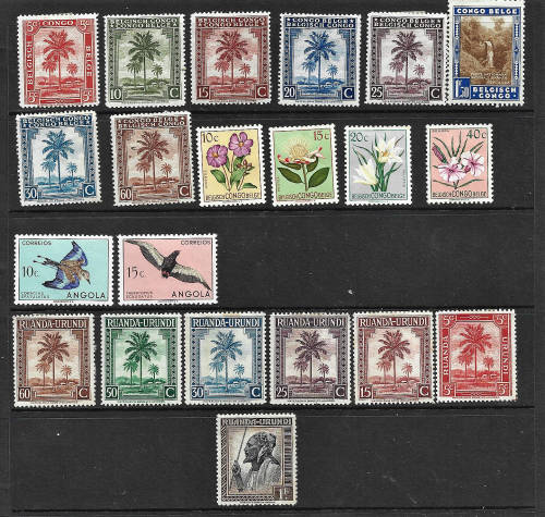 Belgium Colonies hinged mint selection