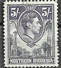Northern Rhodesia SACC  43 fine used KGV1 5/-