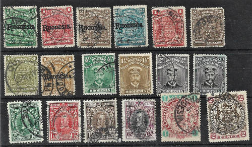 BSACo/Southern Rhodesia used low values selection