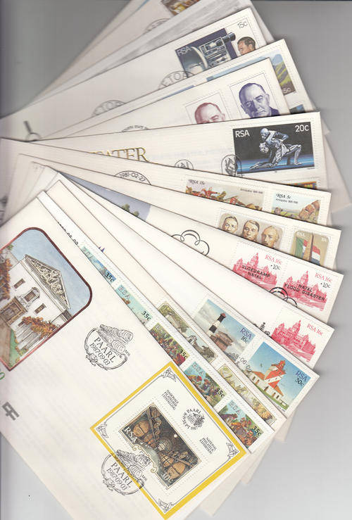 South Africa fifteen first day covers all different