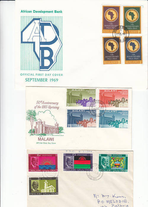 Malawi  three first day covers