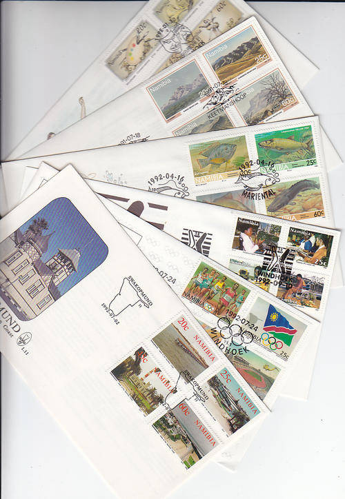 Namibia six fine first day covers