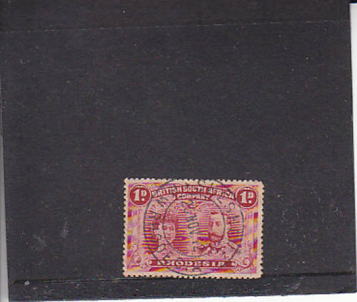 BSACo 1916 definitive issue very fine used 1d super scarce  circular SHESHEKE N W Rhodesia cancel .