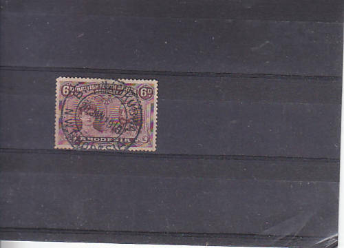 BSACo very fine used 6d lovely  Cancel Bwanamakubwa NW Rhodesia Cat R250
