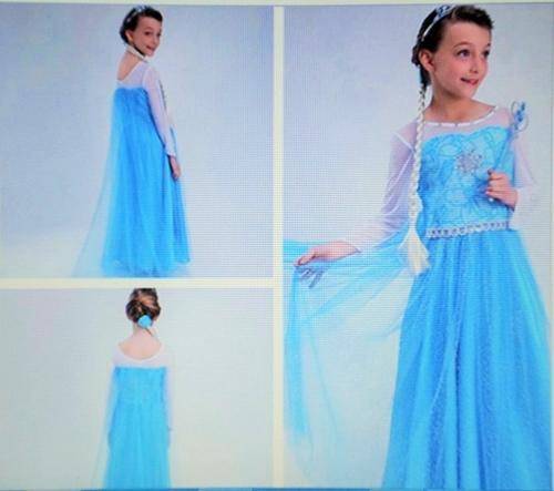 Elsa Frozen Dress-Up Costume  - Age 6-7 (L)