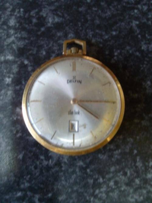 VINTAGE DELFIN POCKET WATCH WORKING!!!
