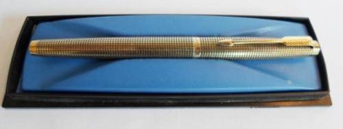 AMAZING!! VINTAGE STERLING SILVER PARKER 75 FOUNTAIN PEN WITH 14ct NIB - WORKING!!