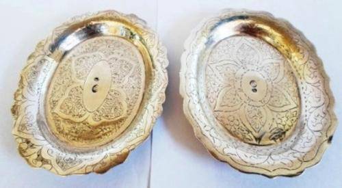 RARE!! 19th CENTURY OTTOMAN EMPIRE TURKISH 900 SILVER PIN TRAYS CIRCA 1860's 154gr VALUE R5500