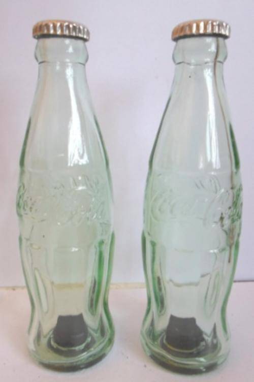 AWESOME!! SMALL COCA-COLA BOTTLE SALT & PEPPER SHAKERS