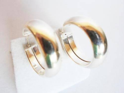 WOW!! HUGE HIGH QUALITY 8mm STERLING SILVER HOOP EARRINGS PERFECT CONDITION!!