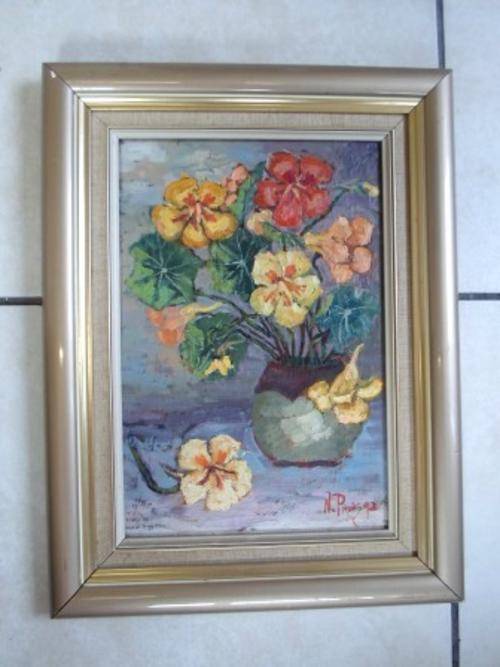 LOVELY!! RARE SA PAINTER NICO PRINS OIL ON BOARD DATED '92