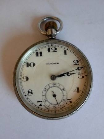 LOVELY!! VINTAGE ROAMER CHROMIUM PLATED POCKET WATCH 100% WORKING WOW!! WOW!!