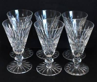 WOW!! 6 X VINTAGE WATERFORD CRYSTAL TRAMORE PATTERN PORT WINE GLASSES WOW!!