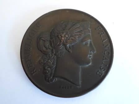 WOW!! 1876 FRENCH MINISTERE DE L'ARGRICULTURE ET DU COMMERCE BORDEAUX BRONZE MEDALLION WOW!!