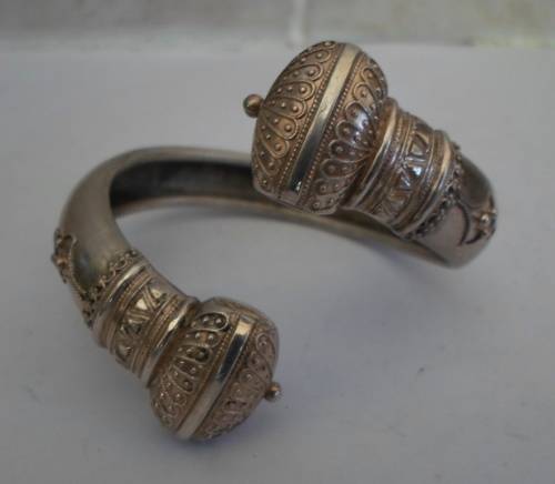 SPECTACULAR!! VICTORIAN FRENCH STERLING SILVER BANGLE CIRCA 1880's  18,5g   STUNNING!! WOW!!!