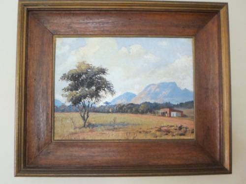 MAGNIFICENT!! J. H. RABE OIL ON BOARD "NATWELLE WINKELTJIE" 410 X 310mm DATED '46 VALUE R3500