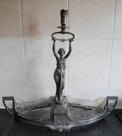 EXQUISITE!! HUGE!! ART NOUVEAU!! WMF SILVER PLATED CENTERPIECE CIRCA 1905 GORGEOUS!! WOW!!