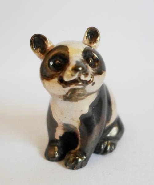 WOW!! CUTE!! VINTAGE ITALIAN NIELLO 800 SILVER MINIATURE BABY PANDA 5,2g  VALUE R595 WOW!!
