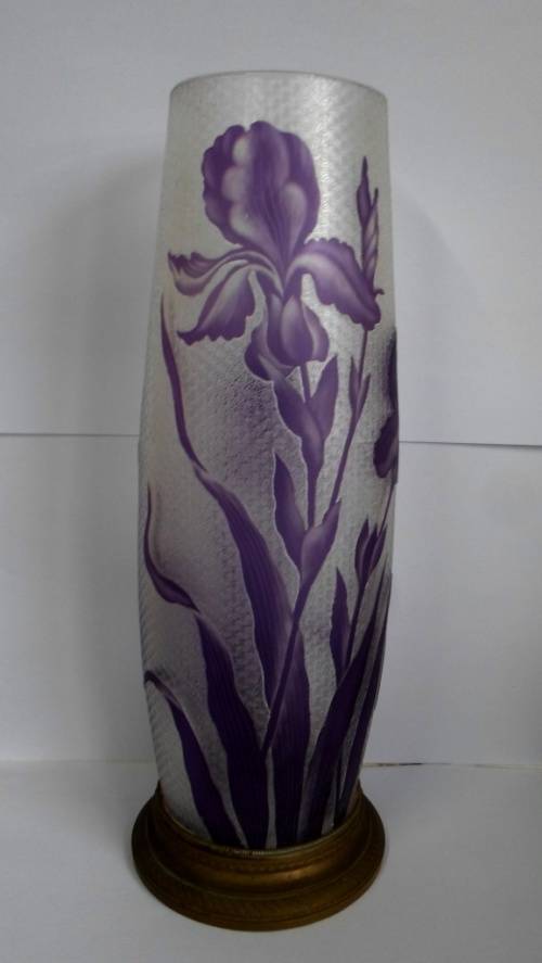 WOW!! LARGE ART NOUVEAU VAL ST LAMBERT CAMEO GLASS VASE CIRCA 1900  VALUE R8950 AMAZING!! WOW!!