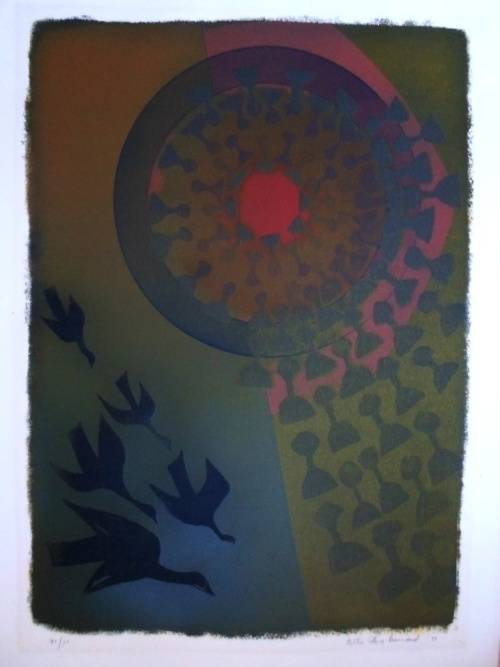 WOW! Beattie Cilliers Barnard "two worlds" silkscreen l41/75 dated '77 VALUE R6500 WOW!!