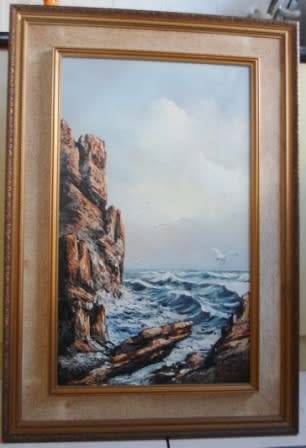 WOW!! GORGEOUS NICO COERTZE SEASCAPE OIL ON CANVAS 760 X 450mm VALUE R3500 WOW!!