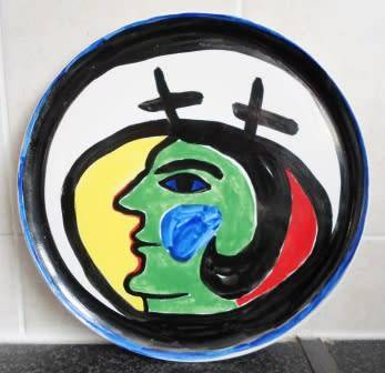 SPECTACULAR!! JULIA SWANEPOEL PEPLER ABSTRACT CERAMIC PLATE 300mm VALUE R5500 WOW!!
