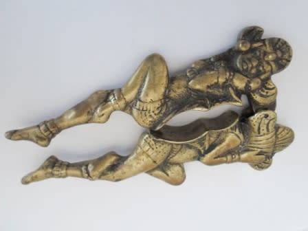 SPECTACULAR!! VINTAGE BRASS FIGURAL NUT CRACKERS CIRCA 1930's WOW!