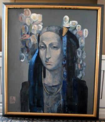 MAGNIFICENT!!! DIMITAR VITKOV "MADONNA" OIL ON CANVAS  700 X 600mm VALUE R12500 STUNNING WOW!!