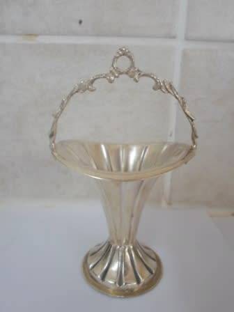 RARE!! VINTAGE GERMAN 800 SILVER TOOTHPICK BASKET CIRCA 1930's BY SK  28,5g  WOW!!