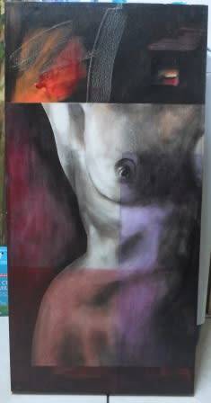 BEAUTIFUL!!! SALOME BRIERS "NUDE" OIL ON CANVAS 1000 X 490mm VALUE R5500!!