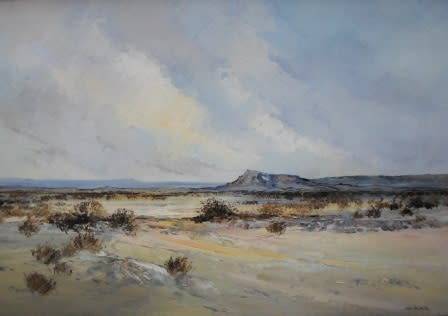 SPECTACULAR!! MEL BRIGG LANDSCAPE OIL ON CANVAS DATED '63    750 X 500mm VALUE R9500