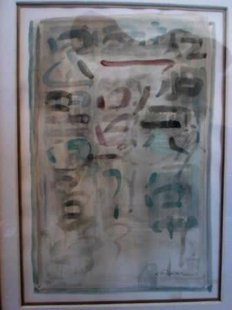 AMAZING!! EFRAIM FIMA "ABSTRACT" WATERCOLOUR ON PAPER  250 X 170mm  VALUE R2500